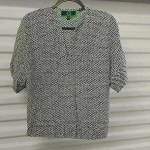 C.Wonder 100% silk short sleeve blouse